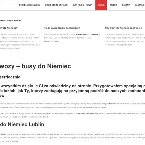 Przewóz osób do niemiec Kielce