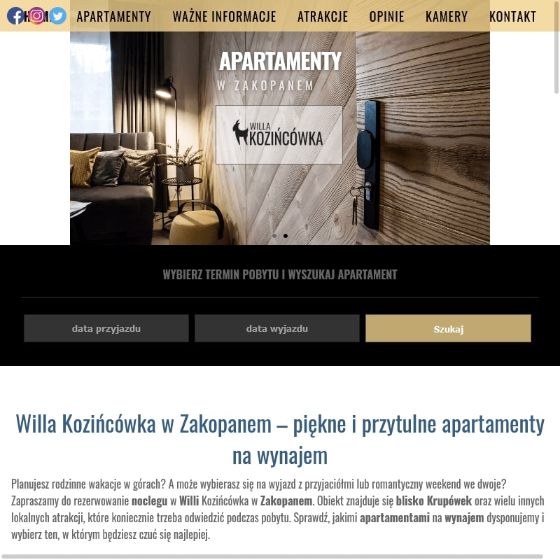 Apartamenty góralskie Zakopane